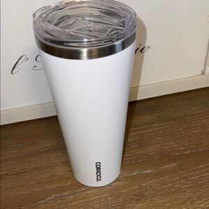 Corkcicle White Tumbler with Lid